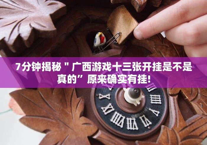 7分钟揭秘＂广西游戏十三张开挂是不是真的”原来确实有挂!